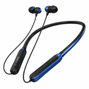 PTron Bassstrings Neo with 34hrs Playtime,Clear Calls,14mm Drivers,Dual-device Pairing Bluetooth (Black & Blue, In the Ear)
