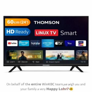 Thomson Alpha 60 cm (24 Inch) HD Ready LED Smart Linux TV with 20 W Sound Output (24Alpha001)