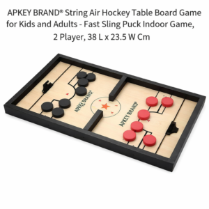 String Air Hockey Table Board Game for Kids and Adults - Fast Sling Puck Indoor Game, 2 Player, 38 L x 23.5 W Cm