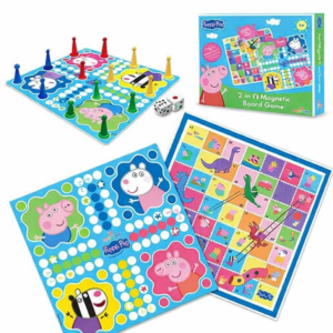 Wembley Peppa Pig Magnetic Ludo Board Game for Kids 2 in 1 Snake and Ladder