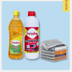Fressho Essential Kitchen Cleaning Pack - Grease Remove...