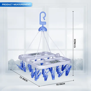 Urbanware Foldable Cloth 28 Clips Laundry Drip Drying R...