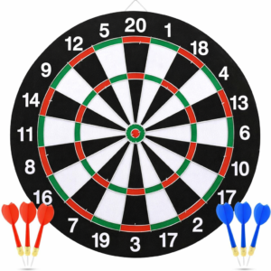 15'' Dart Board Game Set Double Side with 6 Steel Tip Darts
