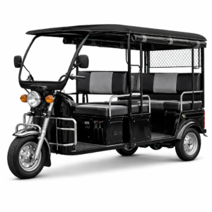Battery Operated 4 Seater Black Passengers E Rickshaw