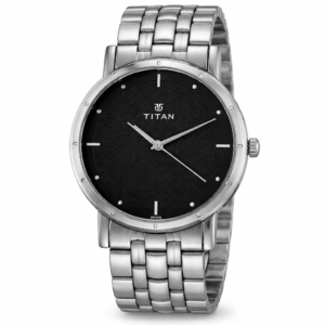 Titan Workwear Black Dial Silver StainleStainless Steel...