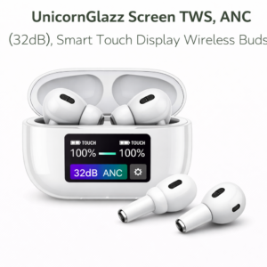 UnicornGlazz Screen TWS, ANC (32dB), Smart Touch Displa...