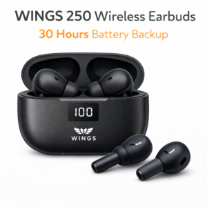 WINGS 250 Wireless Earbuds With 30 hrs Battery Backup