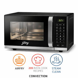 Godrej 23 L Airfry + Steam Clean + Stainless Steel Cavity with 205 Insta Cook Recipes. Convection Micr...