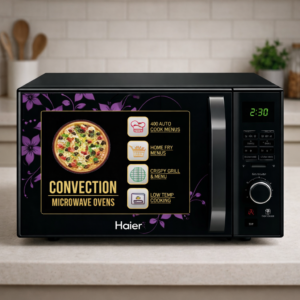 Haier 30 L 400 Auto cook Menus, 5 Power Levels, Home Fry Menus, Low Temp Control Cooking, Additional b...