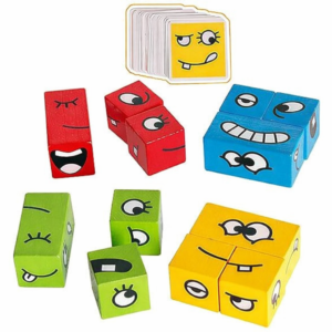 Emoji Face Cube Puzzle Game, Puzzles for Kids