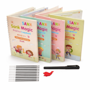 SHNMN Sank Magic Practice Copybook, (4 BOOK +1 PEN + 10 REFILL)