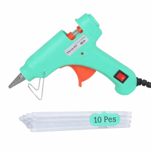THEMISTO 20 Watt Mini Hot Melt Glue Gun with 10 Glue Sticks