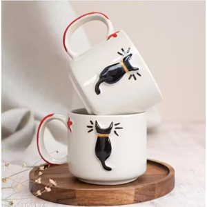 UK Handicrafts Set of 2 Ceramic Coffee Mugs
