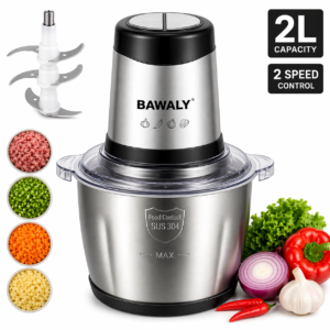 BAWALY Electric Chopper Meat Grinders with 2L Bowl for .
