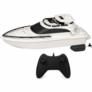 RC Speed Boat, White and Black, Remote Control Toy