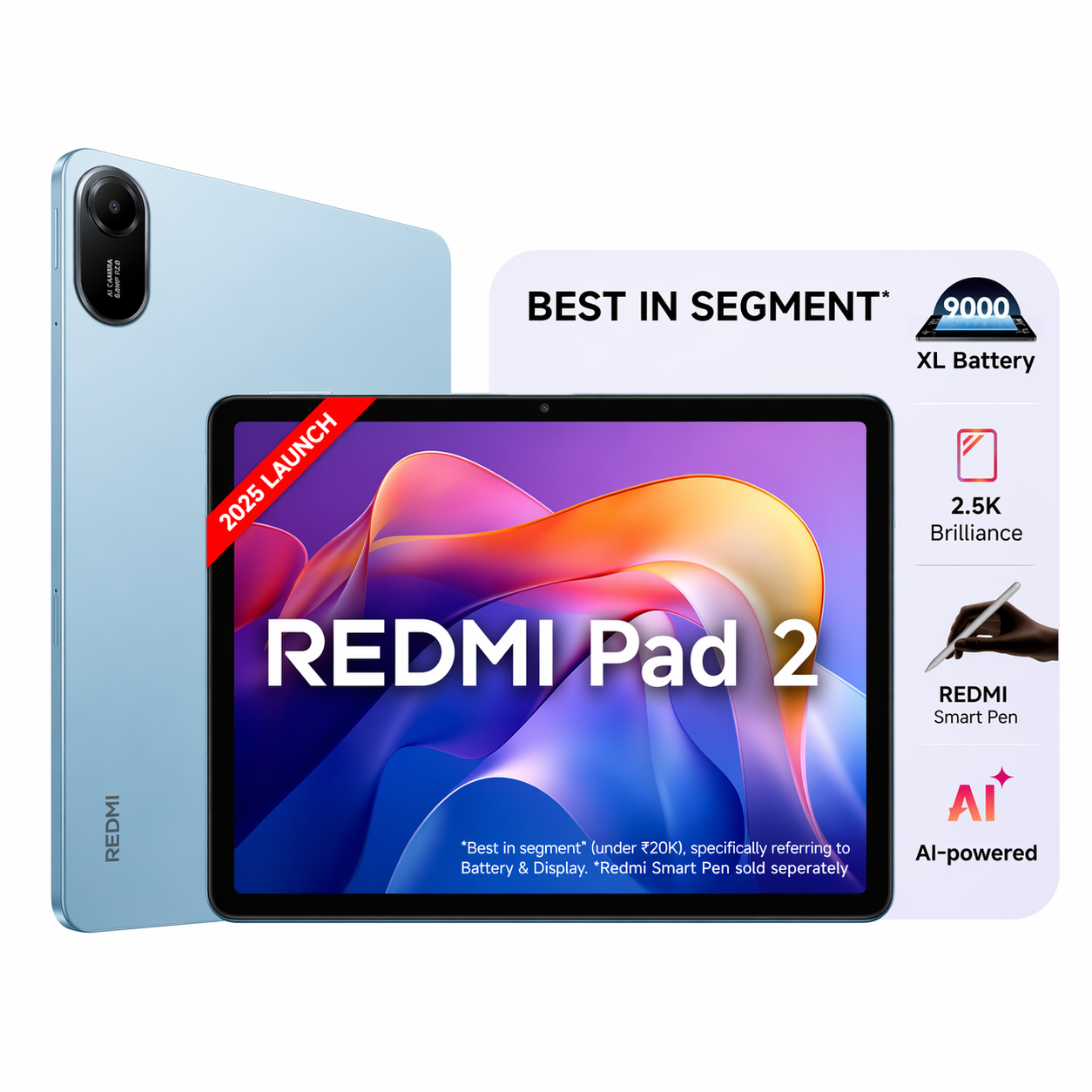 Redmi Pad 2, WiFi Active Pen Support